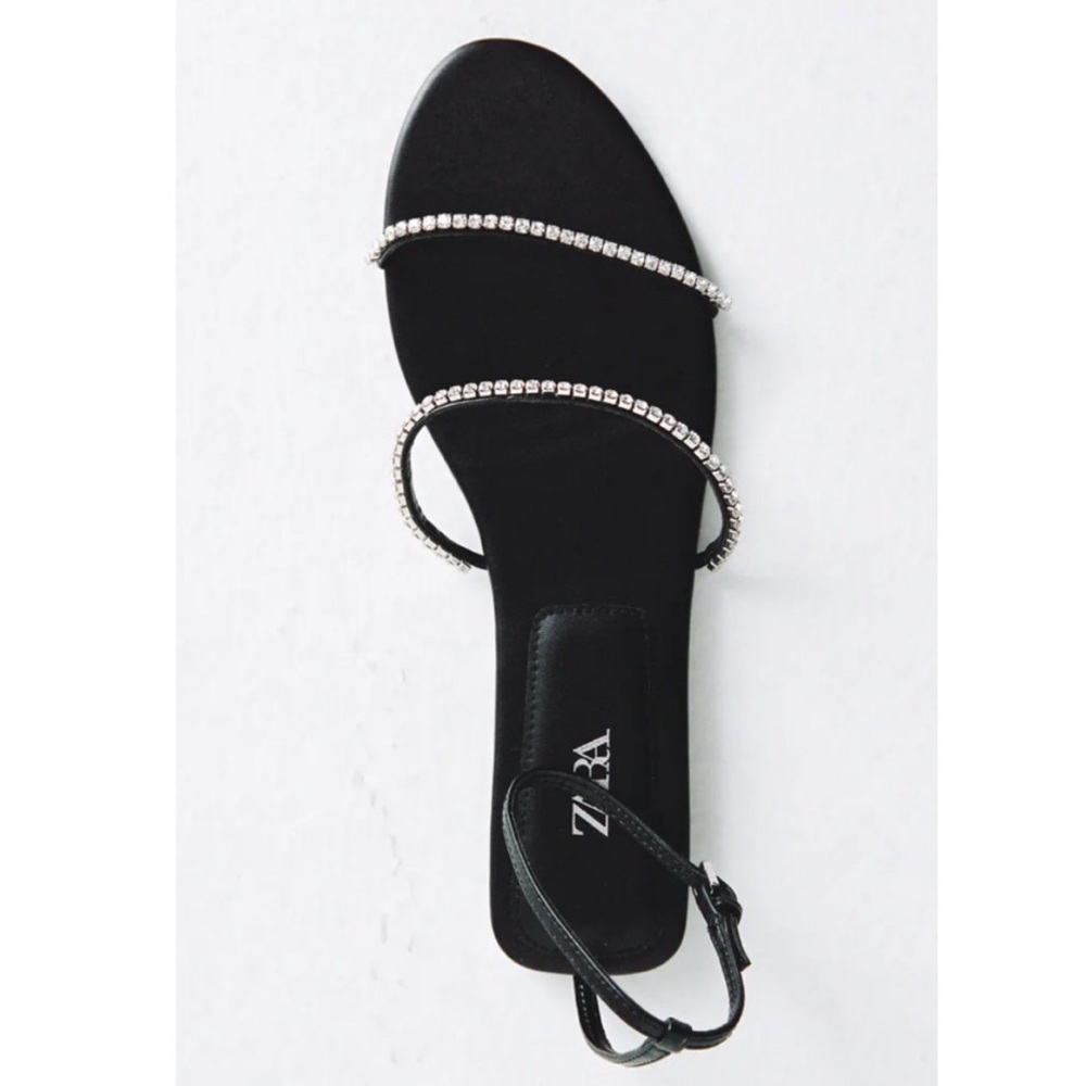 ZARA Embelished black flats
